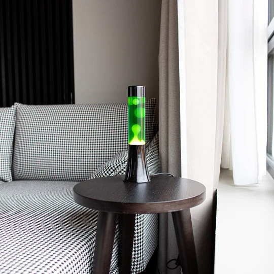 Lampe-a-lave-30-cm---Mini-Lava-Lampe---Liquide-vert-et-Lave-Jaune
