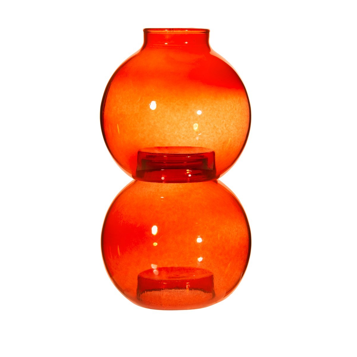 Vase design Bulle empilable- Rouge