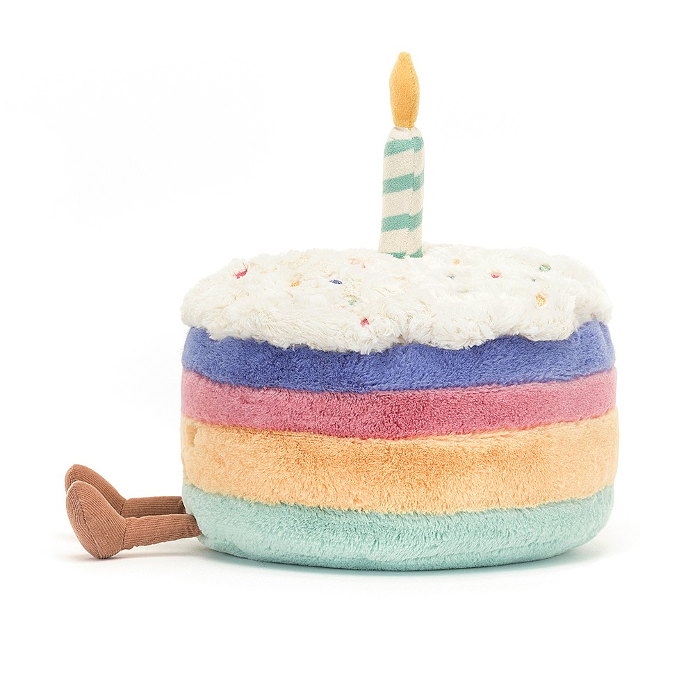 Peluche Jellycat Gâteau danniversaire - Amuseable Rainbow Birthday Cake Large - A1RBC 26 cm