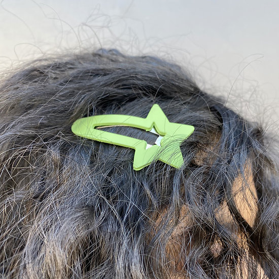 Grande barrette cheveux étoile - Kiwi