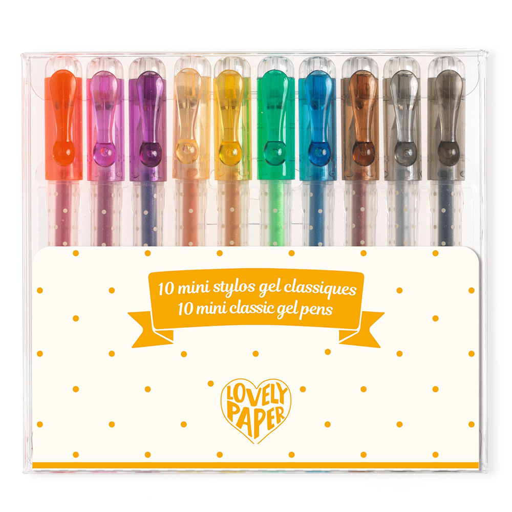 10 mini stylos gel classiques - Lovely Paper - Papeterie originale