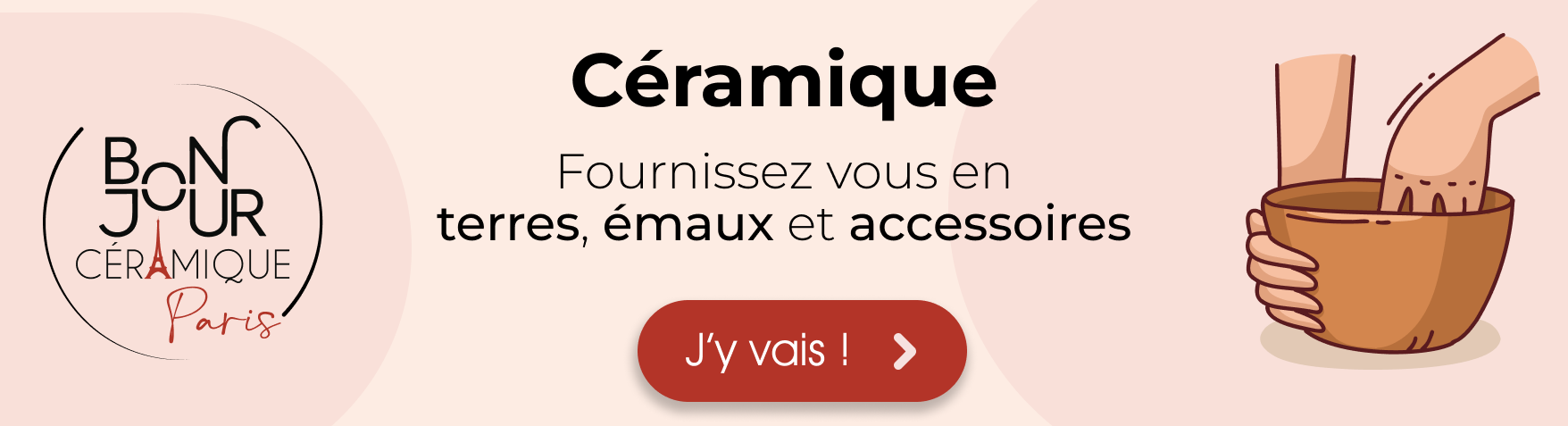 Notre boutique de céramique à PARIS pour professionnels et débutants. BONJOUR CERAMIQUE PARIS 5, rue des Trois Couronnes, 75011 PARIS