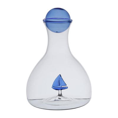 Carafe en verre borosilicate avec inclusion 1,5l - Bateau voilier