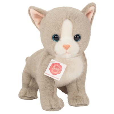 Peluche Chaton Gris 24 cm - Teddy Hermann