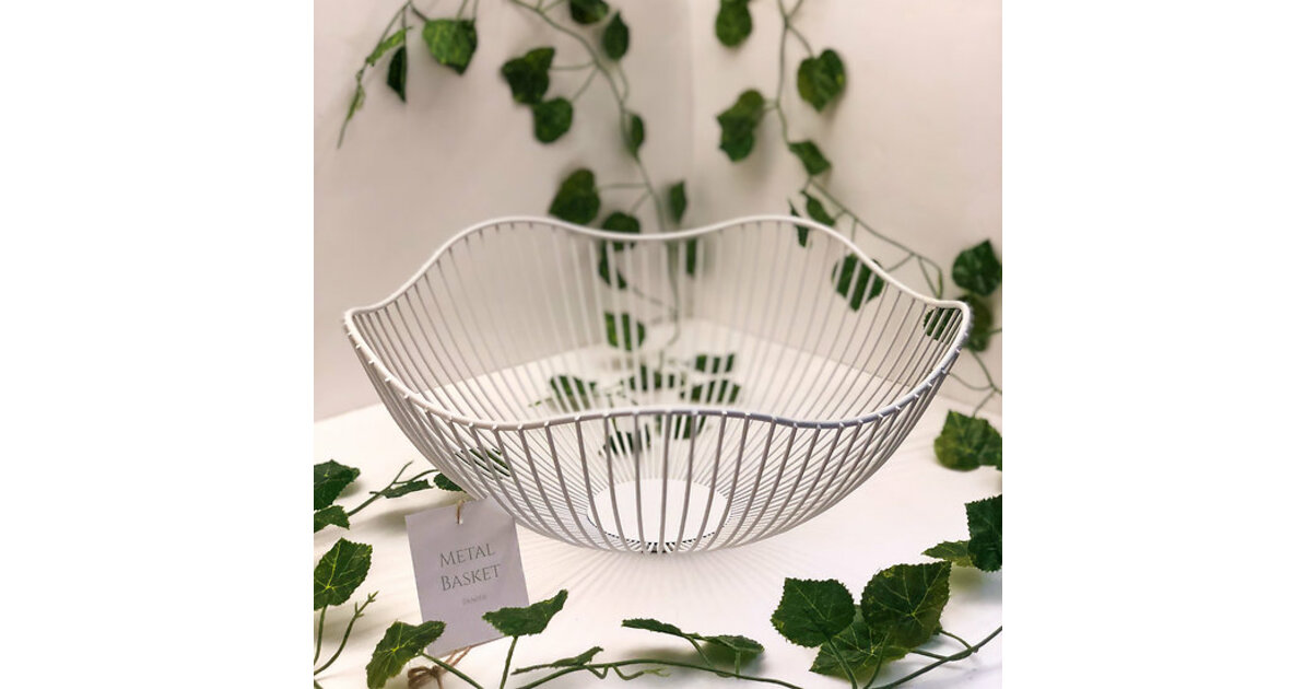 Coupe Legumes Corbeille à Fruits HEYNNA - Acier Noir 28cm (Design Scandinave) Saladier Inox