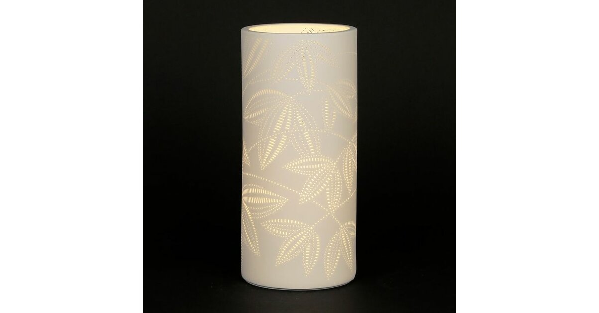 Lampe D'intérieur Lanterne En Porcelaine Blanche, Prise UK 3 Broches - Lumière Chaude, Style Contemporain