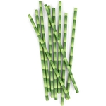 paille papier bambou vert