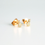 Boucles d'oreilles plaquées Or Lapins