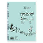 Cahier de musique à spirale avec 8 Portées