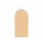 Bougie Déco Art Nouveau Beige Tendre - 11,5 cm