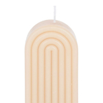 Bougie Déco Art Nouveau Beige Tendre - 11,5 cm
