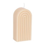 Bougie Déco Art Nouveau Beige Tendre - 11,5 cm