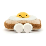 Peluche Jellycat Egglantine l’Œuf Sur Toast - Amuseables Egglantine Egg On Toast A2EGGT 12cm