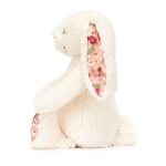 Peluche Jellycat Lapin Blanc Crème Liberty Fraise - Blossom Cream Bunny Berry - Small BPS6MS 18cm
