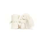 Doudou plat bébé Jellycat Lapin Blanc Crème - Bashful Cream Bunny Soother - STH4BC - 34 cm