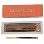 Coffret design de 30 Bâtons d'encens avec support - Parfum Patchouli - MERVEILLEUX