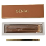 Coffret design de 30 Bâtons d'encens avec support - Parfum Bois de Santal et Cuir - GENIAL
