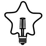 Ampoule LED décorative Etoile Ambre - 4W E27