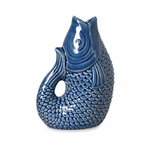 Petit Vase Poisson en céramique Bleu 12cm