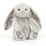 Peluche Jellycat Lapin Gris Liberty Bloom - Blossom Silver Bunny Bloom - Medium BPM3BJ 31cm