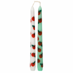Bougie à motifs Tomate pour bougeoirs et chandeliers - Lot de 2
