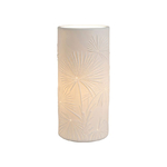 Lampe porcelaine blanche décorative ajourée à poser - Nomadéa - 24cm