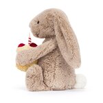 Peluche Jellycat Lapin Beige Anniversaire - Bashful Beige Bunny Birthday - Medium BAS3BEBB 31cm