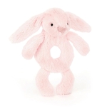 Hochet Peluche bébé Jellycat Rose - Bashful Pink Bunny Ring Rattle - BRR4BP