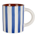 Mug céramique Design Lines Bleu Indigo 40cl