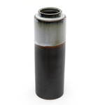 Vase cylindrique en porcelaine noir 24cm