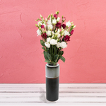 Vase cylindrique en porcelaine noir 24cm