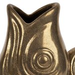Vase Poisson en céramique doré - 30,5 cm