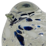 Presse Papier en verre Oiseau décoratif - Blanc et Bleu
