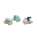 Jouet en bois - Train modulable bleu - Dès 1 an