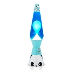 Lampe à lave 35,5 cm - Panda - Liquide bleu