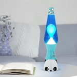 Lampe à lave 35,5 cm - Panda - Liquide bleu
