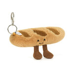 Peluche Jellycat Porte-clés Baguette de voyage - Amuseables Baguette Bag Charm ABG4BC 15cm