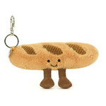 Peluche Jellycat Porte-clés Baguette de voyage - Amuseables Baguette Bag Charm ABG4BC 15cm