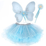 Ailes de fée célestes irisées avec tutu et baguette magique