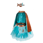 Déguisement fille Superheros Bleu et Or - 4 7 ans