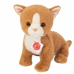 Peluche Bébé Chat Roux et Blanc 24 cm - Teddy Hermann