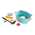 Jouet dinette en bois - Ensemble Cocotte et légumes en bois - Dès 18 mois