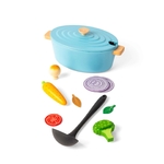 Jouet dinette en bois - Ensemble Cocotte et légumes en bois - Dès 18 mois