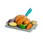 Dinette en bois - Le poulet rôti et ses petits légumes - Dès 18 mois