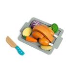 Dinette en bois - Le poulet rôti et ses petits légumes - Dès 18 mois