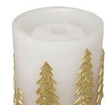 Bougie LED décorative Hivers doré 20 cm