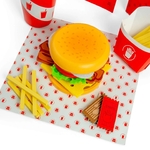 Dinette en bois - Set Burger et Frites en Bois - Dès 3 ans