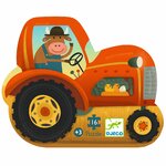 Puzzle Tracteur 16 pièces - Boîte silhouette ferme - Dès 3 ans