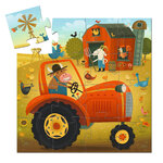 Puzzle Tracteur 16 pièces - Boîte silhouette ferme - Dès 3 ans