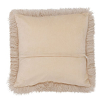 Coussin Refuge beige en Fausse Fourrure Texturée - 45x45cm